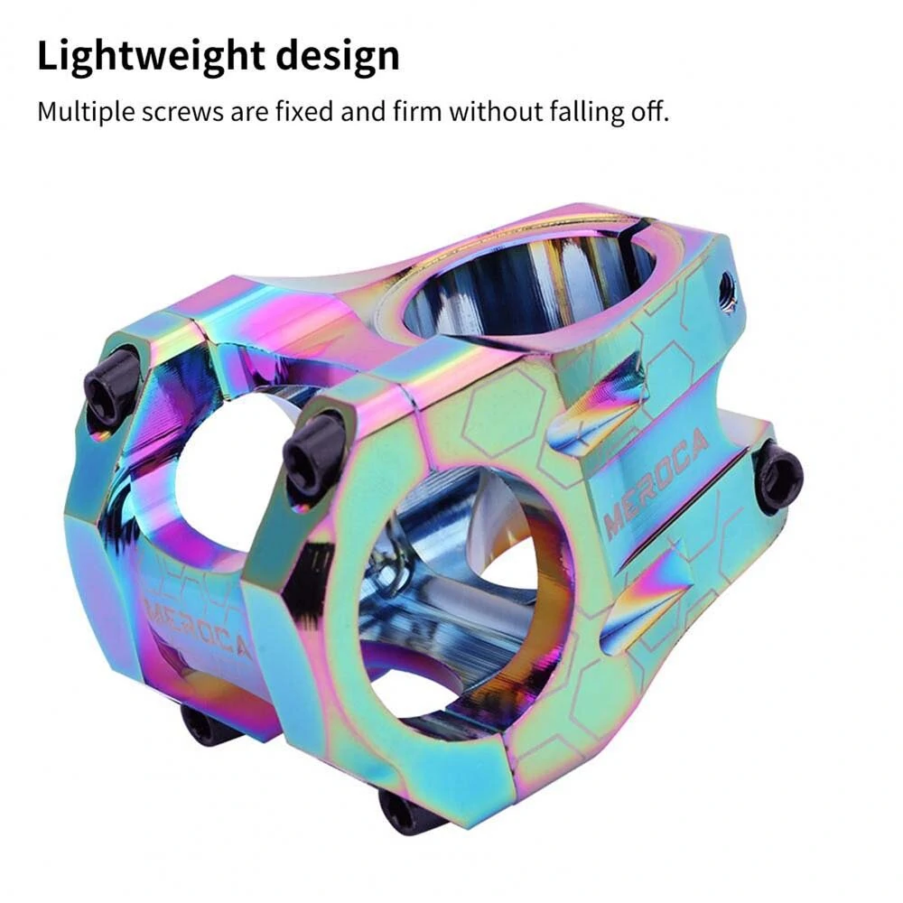 (image for) Short Handlebar Stem Anti Corrosion Ultralight Aluminium Alloy Bicycle Stem Wear Resistant Bike Handlebar Stem